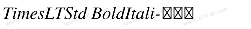 TimesLTStd BoldItali字体转换